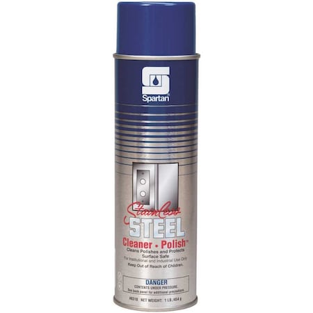 Spartan Chemical 16oz. Aerosol Can Lemon Scent Stainless Steel Cleaner - Polish 631000
